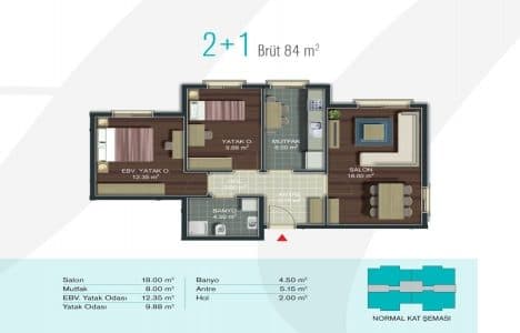 Hadımköy 3. Etap Konutları - İçi Yapılı Yatırımlık 2+1