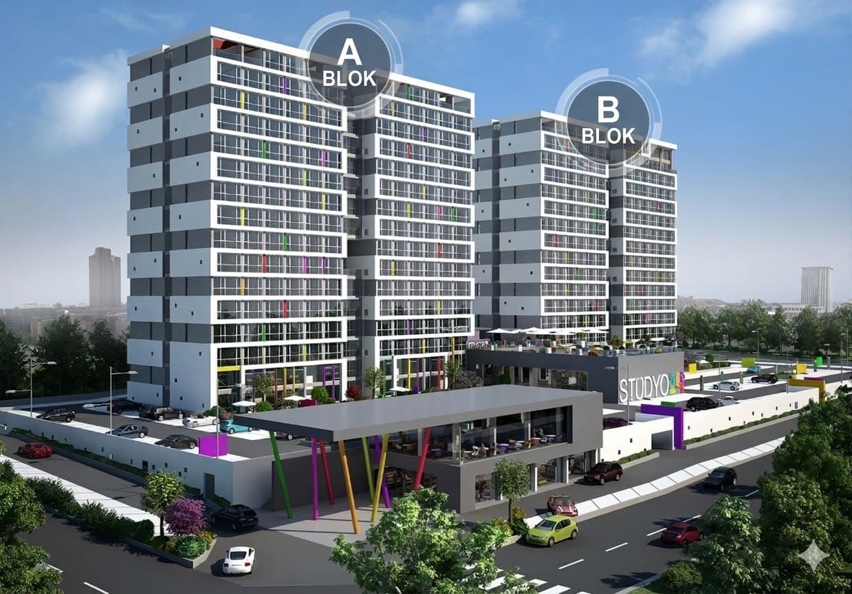 Ispartakule Stüdyo 24'te Büyük 1+1 Satılık Daire - Fotoğraf 1